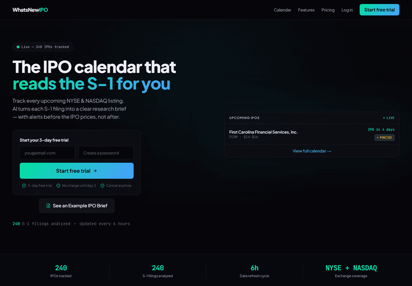 WhatsNewIPO.com website preview